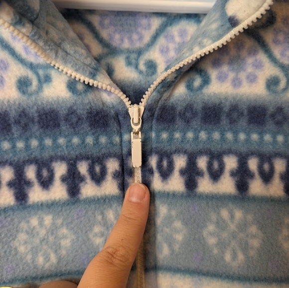 Alfred Dunner Women's L Patterned Fleece Full Zip Sweater - Picture 9 of 14